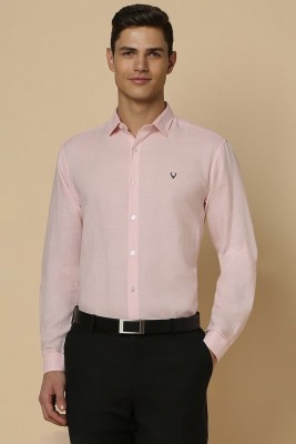 Allen Solly Men Self Design Formal Pink Shirt