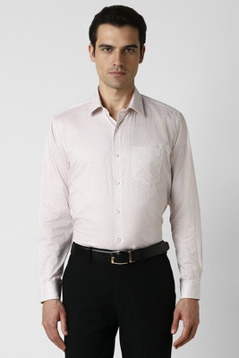 VAN HEUSEN Men Printed Party White Shirt