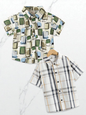 Sparrow ENTERPRISE Boys Printed Casual Multicolor Shirt(Pack of 2)