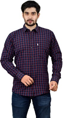 HouseOfCommon Men Checkered Casual Red, Black Shirt