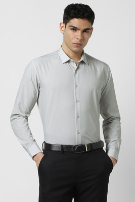 VAN HEUSEN Men Printed Formal Grey Shirt