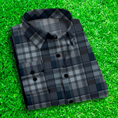 CHEAPSHIRTS Men Checkered Formal Black Shirt