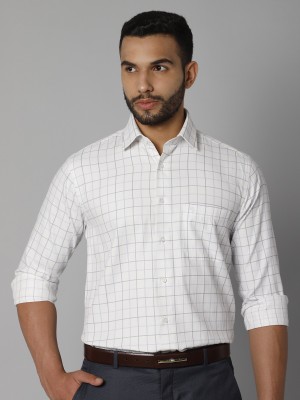 CANTABIL Men Checkered Formal Light Blue Shirt