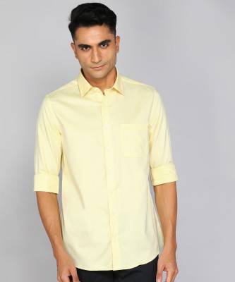 LOUIS PHILIPPE Men Solid Formal Yellow Shirt