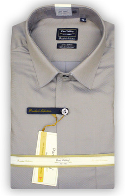 PAN VALLEY Men Solid Formal Grey Shirt