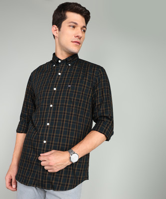 Arrow Sport Men Checkered Casual Green Shirt