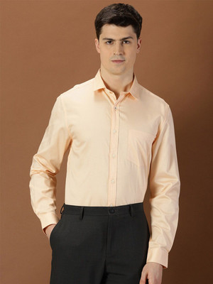 INVICTUS Men Printed Formal Orange Shirt