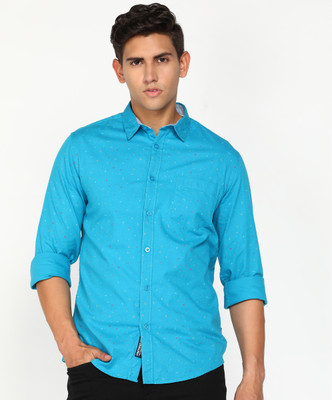 PROVOGUE Men Printed Casual Gold Shirt