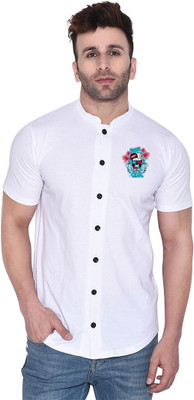 Blisstone Men Solid Casual White Shirt