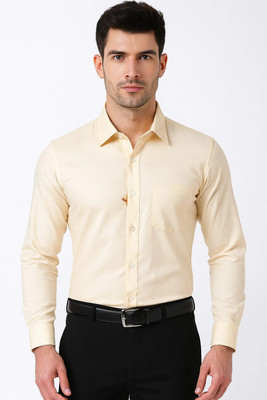 THE DAMINI EDIT Men Solid Casual Cream Shirt