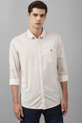 LOUIS PHILIPPE Men Printed Casual Brown, White Shirt