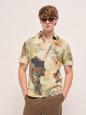 THE BEAR HOUSE Men Printed Casual Multicolor Shirt