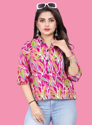 7800 GROUP Women Printed Casual Multicolor Shirt