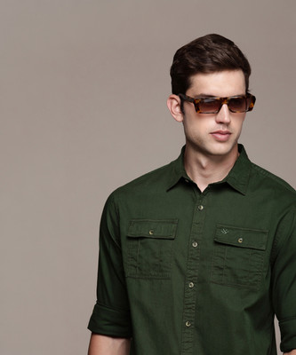 WROGN Men Solid Casual White Shirt