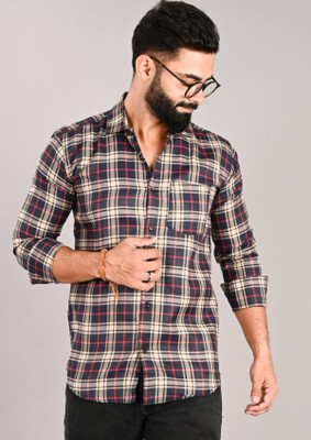 FUBAR Men Checkered Casual Multicolor Shirt