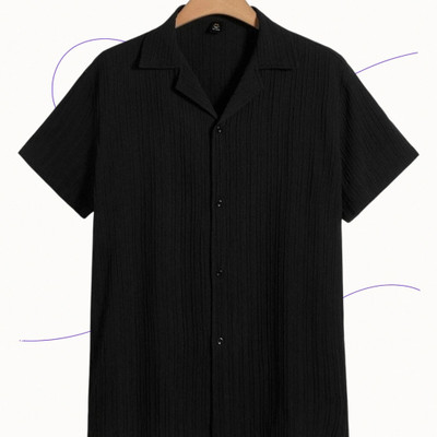 A FUBAR Men Solid Formal Gold Shirt