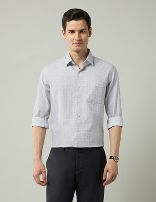 ARROW Men Checkered Formal Grey Shirt