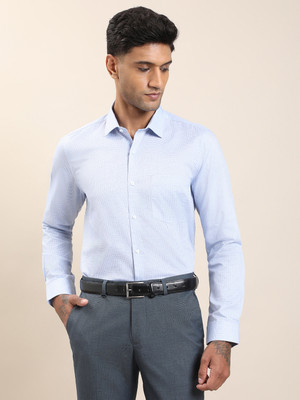 TURTLE Men Solid Formal Light Blue Shirt