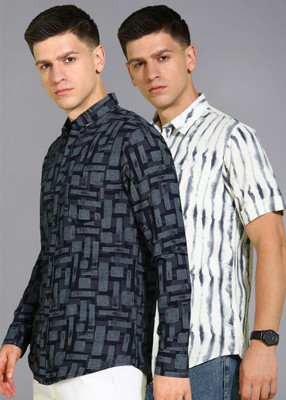Moda Rapido Men Printed Casual Multicolor Shirt(Pack of 2)