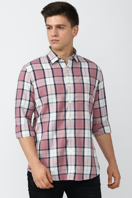 VAN HEUSEN Men Checkered Casual Multicolor Shirt