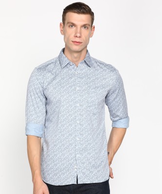 PARX Men Printed Casual Blue Shirt