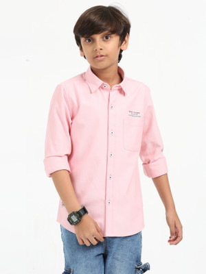 ROCKET SCIENCE Boys Solid Casual Black Shirt