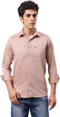 Klub Fox Men Solid Casual Pink Shirt