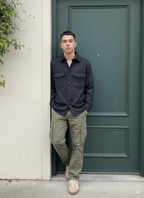 greet fashion Men Self Design Casual Black Shirt