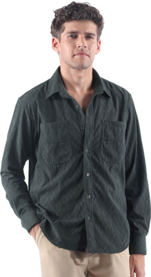 BEYOUNG Men Self Design Casual Grey Shirt