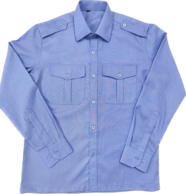 Forerunner Men Solid Casual Light Blue Shirt