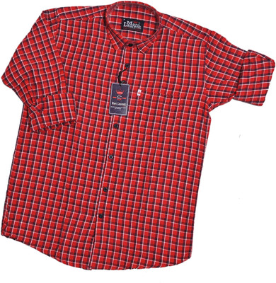 Marc Laurent Men Checkered Casual Blue, White, Red Shirt