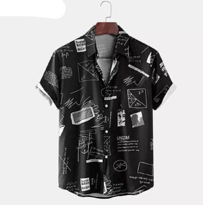 DHAMELIYA ENTERPRISE Men Printed Casual Black, Grey, White Shirt