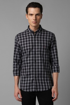 LOUIS PHILIPPE Men Checkered Casual Black Shirt