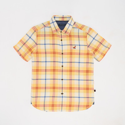 Pantaloons Junior Boys Checkered Casual Yellow Shirt