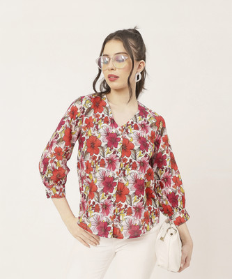 moomaya Women Printed Casual Multicolor Shirt