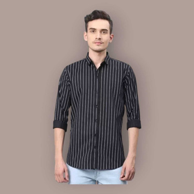SHIV COLLECTION Men Printed Casual Black Shirt