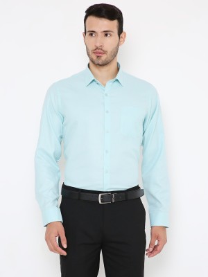 MAHARAJA Men Solid Formal Light Blue Shirt