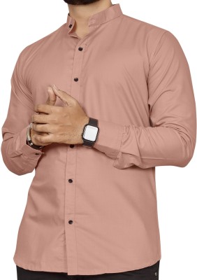 NIVICK Men Solid Casual Orange Shirt