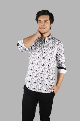 Tim Paris Men Checkered Casual Grey, Black, White Shirt