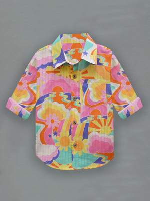 A.T.U.N. Baby Boys Printed Casual Multicolor Shirt