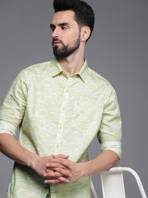 WROGN Men Printed Casual Green Shirt