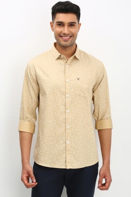 Allen Solly Men Solid Casual Yellow Shirt