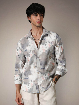 METRONAUT Men Self Design Casual Multicolor Shirt