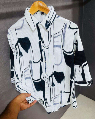 Balkrishna Creation Men Printed Casual Grey Shirt