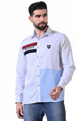 Pier Men Printed Casual White Shirt