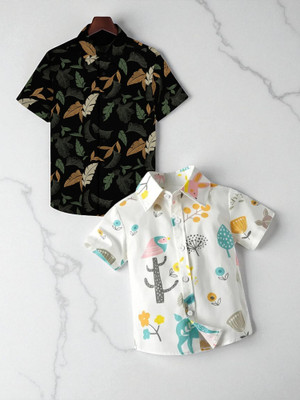 KIDOOZA Boys Printed, Checkered Casual Multicolor Shirt