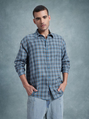 Roadster Men Solid Casual Grey Shirt