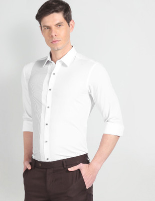 Arrow Newyork Men Solid Formal White Shirt