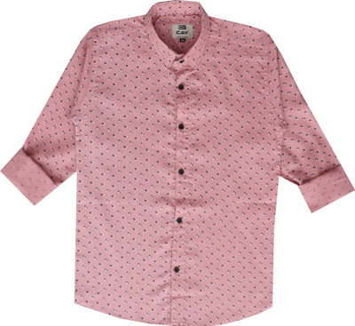 Cay Boys Printed Casual Red Shirt