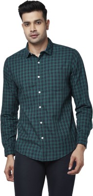 Byford by Pantaloons Men Checkered Casual Dark Blue Shirt